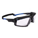 Thraxus Elite™ - IQuity Safety Eyewear - Blue w/ Rubber Gasket - Clear IQ Lens