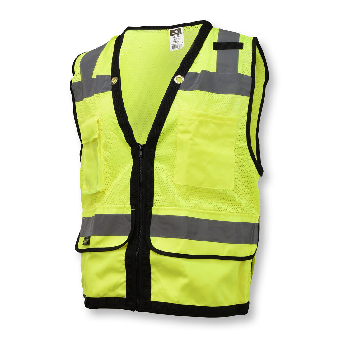 SV59Z Type R Class 2 Heavy Duty Mesh/Solid Surveyor Safety Vest - Green - Size S
