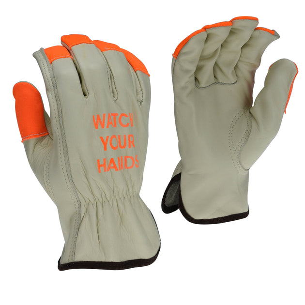 RWG4221HV High Visibility Standard Grain Cowhide Leather Driver - Size XL