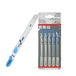 Bosch T318A 5-1/4" 24 TPI basic for metal T-Shank jig saw blade - 5 pack