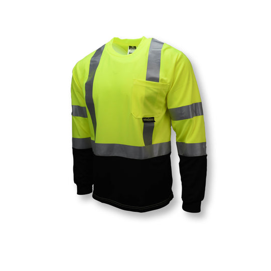 ST21B Type R Class 3 Long Sleeve Black Bottom T-Shirt - Green/Black - Size 3X