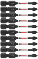 10 pc. Impact Tough™ 2 In. Phillips® #1 Power Bits (Bulk Pack)