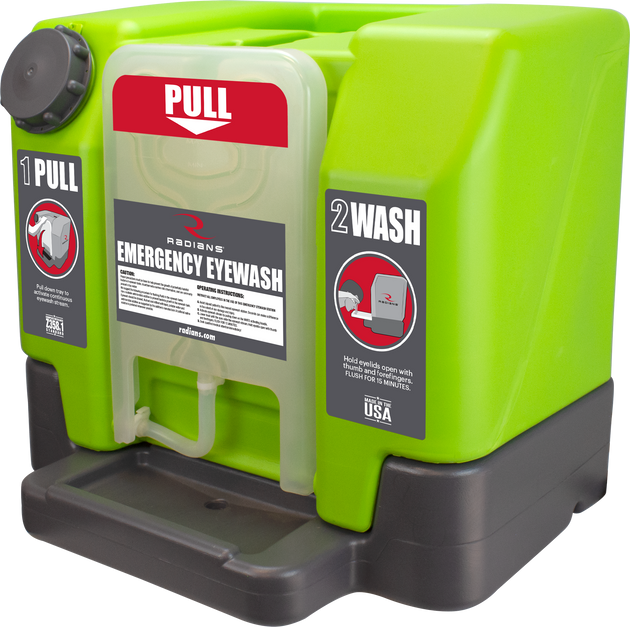 12 Gallon Emergency Eyewash Station - English