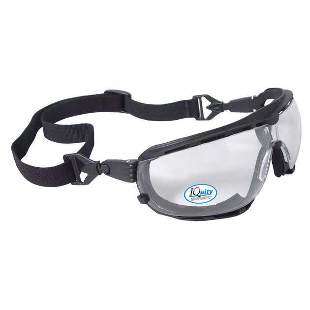 Dagger™ IQ - IQuity Anti-Fog Foam Lined Safety Goggle - Black Frame - Clear IQ Anti-Fog Lens