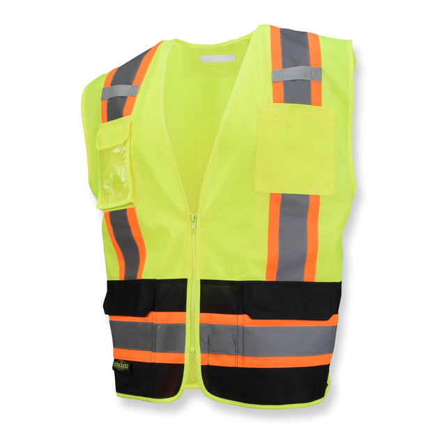 SV6B Two Tone Surveyor Type R Class 2 Solid Front Mesh Back Safety Vest - Size L