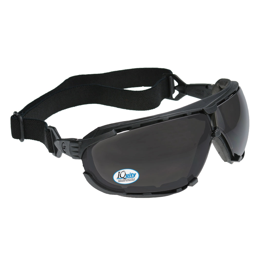 Dagger™ IQ - IQuity Anti-Fog Foam Lined Safety Goggle - Black Frame - Smoke IQ Anti-Fog Lens